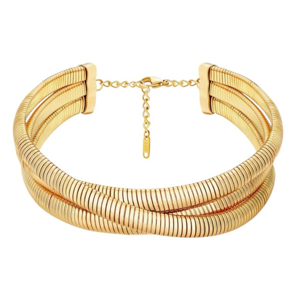 StoreMeSky Jewelry - 14K Gold Plated Thick Snake Chain Choker